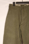 Real 1940s U.S. Army M45 cotton field pants, used.