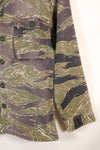 Mid-1960s Japanese Silver Tiger Asian Cut shirt with faded tiger stripes, used.