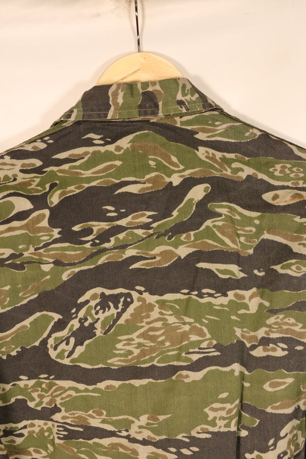 1960s Small Tiger-Stripe Shirt, CIDG Pattern, with Original Patch, Used