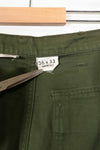 Real 1960s lot OG-107 baker pants, hand painted camouflage, used.