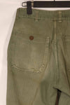 Real 1940s WWII U.S. Marine Corps HBT pants, used A