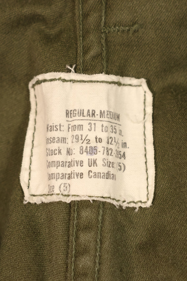 1967 Contract, M-R, U.S. Military, M-65 Field Pants, Early Production, Used
