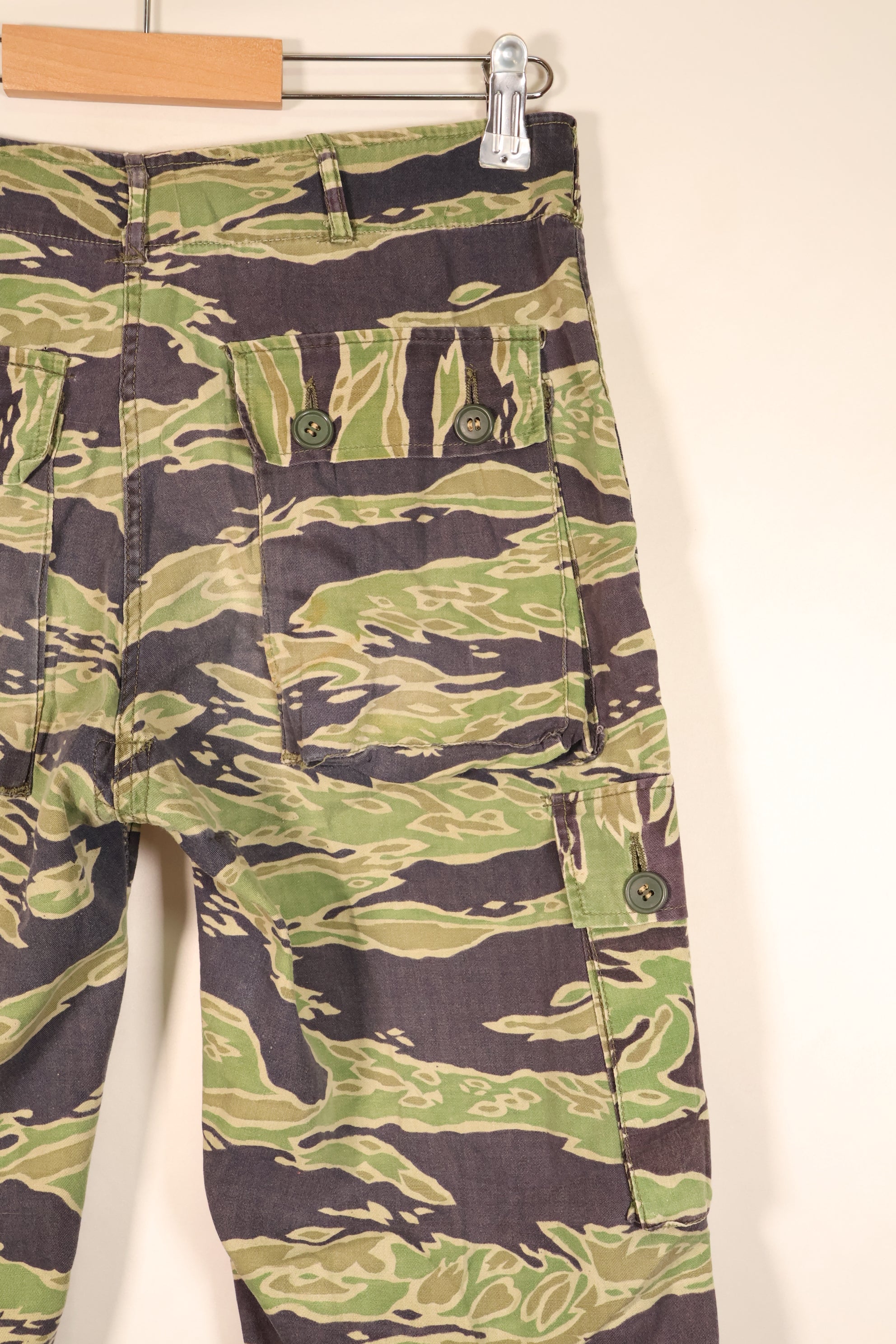Late 1960s, A-M, Late War Lightweight Pattern, Asian Cut, Tiger Stripe Pants, Slightly Faded