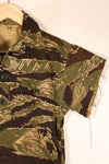 Circa 1965–66 | Asian Cut | Okinawa Tiger Pattern | Short-Sleeve Custom | Tiger Stripe | Shirt | JWD | Used