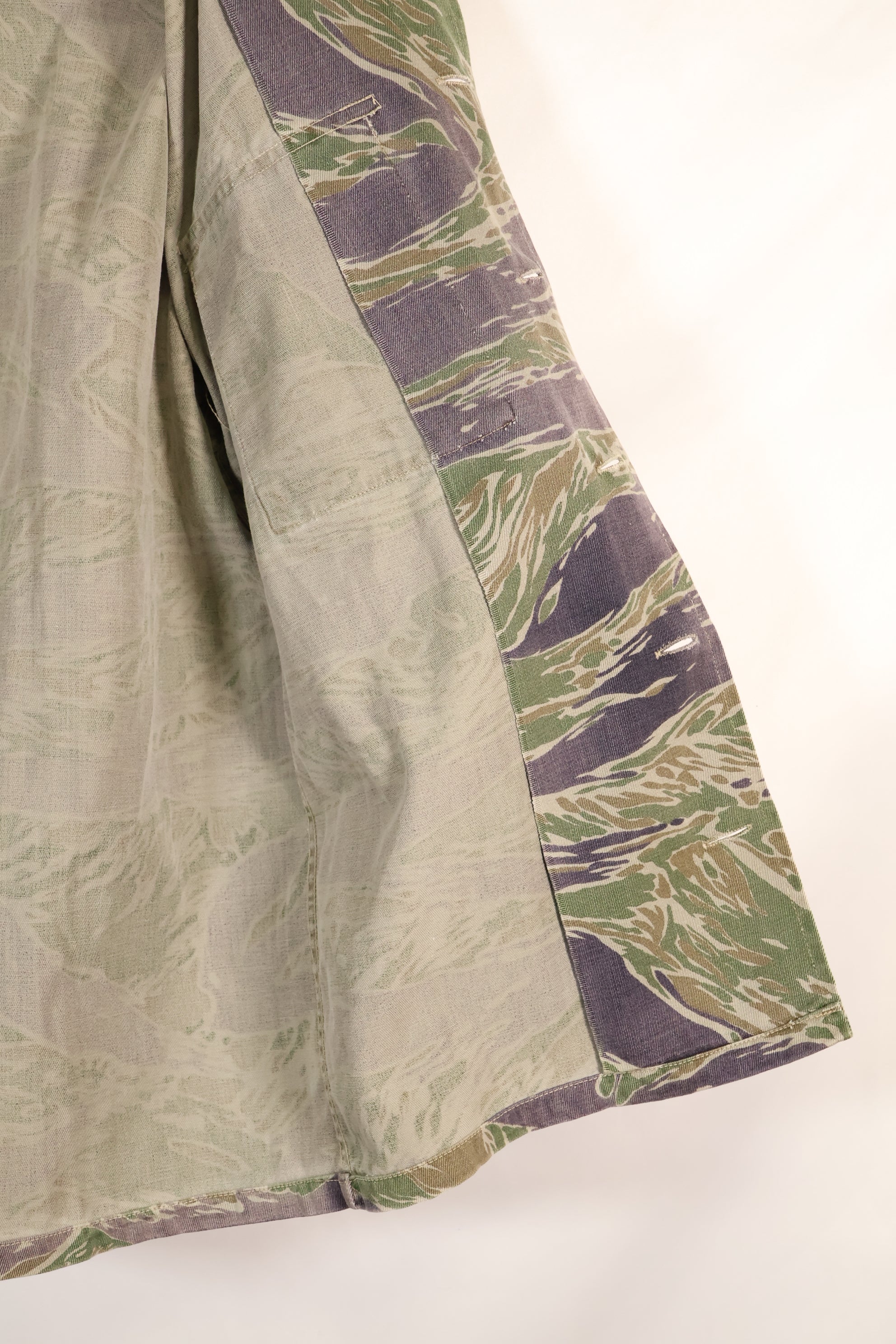 1960's semi A-L Japanese Silver Tiger Asian cut shirt, faded, used.