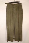 Real late 1940s - early 1950s M45 OD cotton field pants, used, strong signs of use.