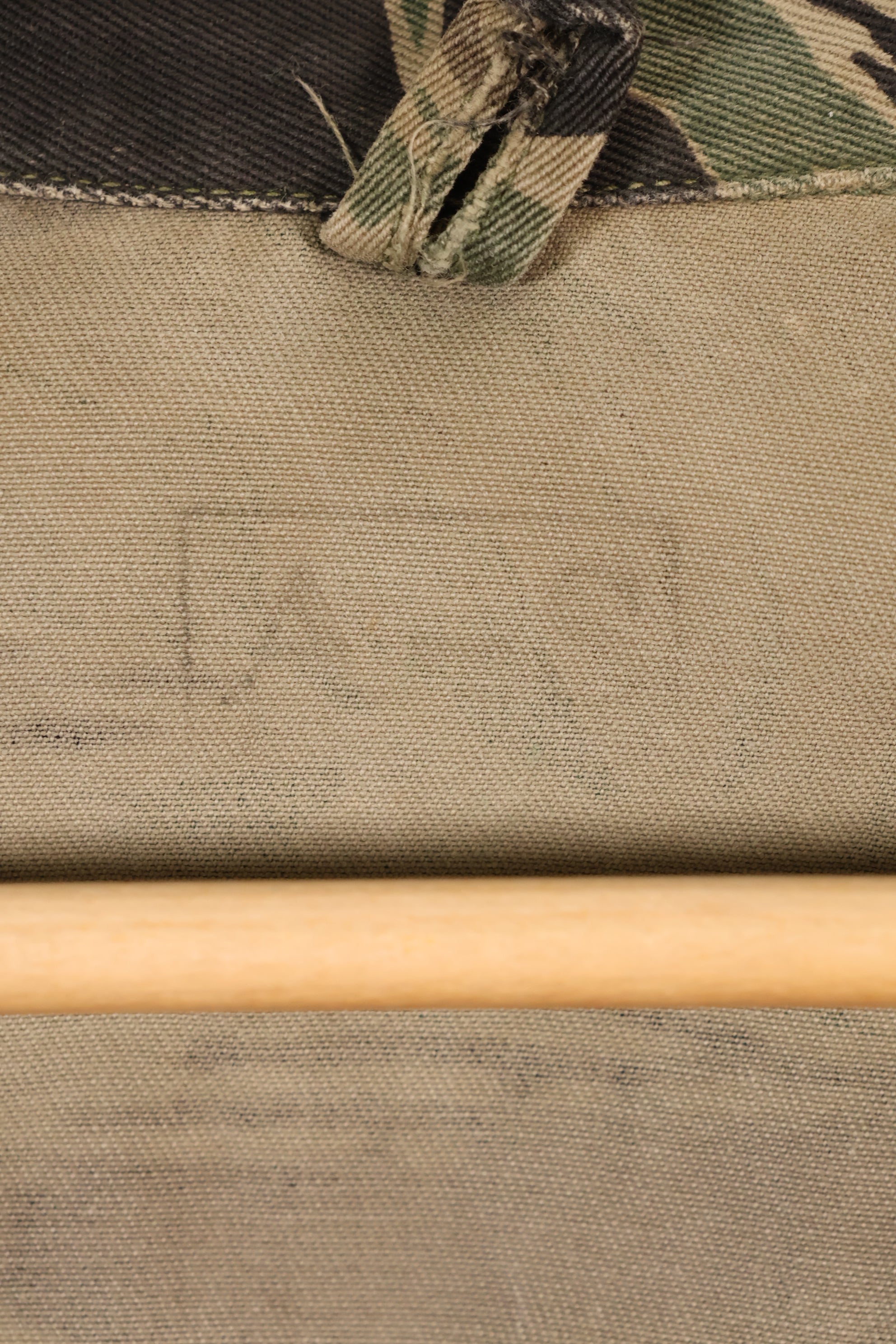 1960's 1/2 A-S Japanese Silver Tiger Shirt, Tiger Stripe, with local alterations, used.