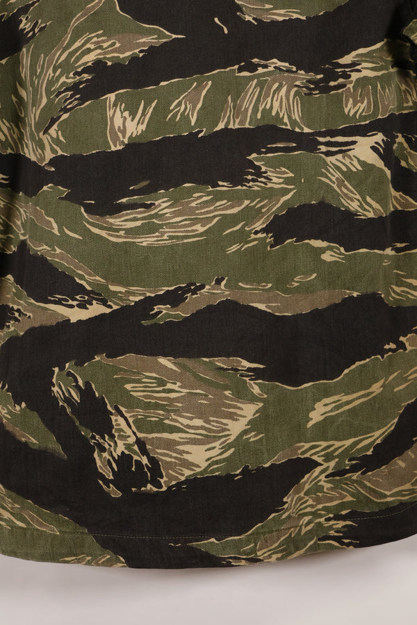Real US-S Okinawa Tiger Tiger Stripe US Cut Shirt Japanese Mainland Sewing Used