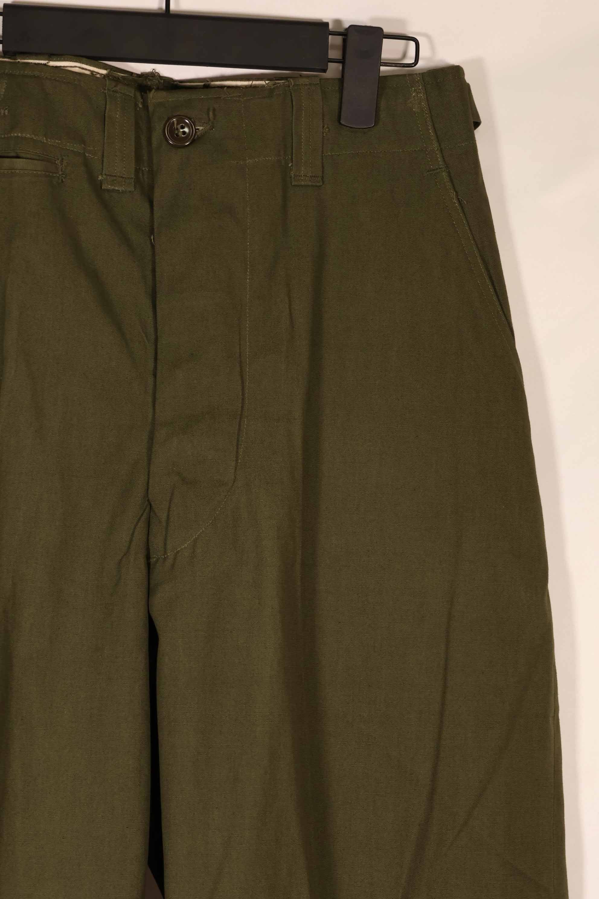 Real late 1940s - early 1950s M45 OD cotton field pants, almost unused, used.