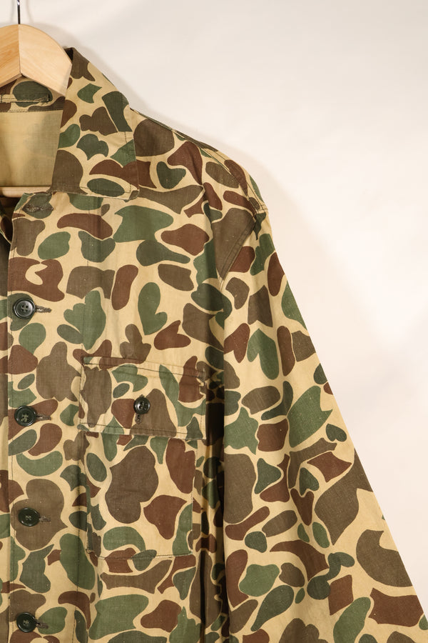1970's manufactured in Okinawa, Japan, Beogum camouflage duck hunter hunting shirt, used.