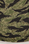 Mid-1960s US Cut Okinawa Tiger Lime Green Color Tiger Stripe Shirt Used