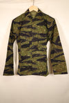 Late 1970s Contract A-M TO78 Silver Tiger Pattern Tiger Stripe Shirt—Unworn