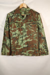 1960s South Vietnam ARVN Green Leaf Camouflage Shirt, used.