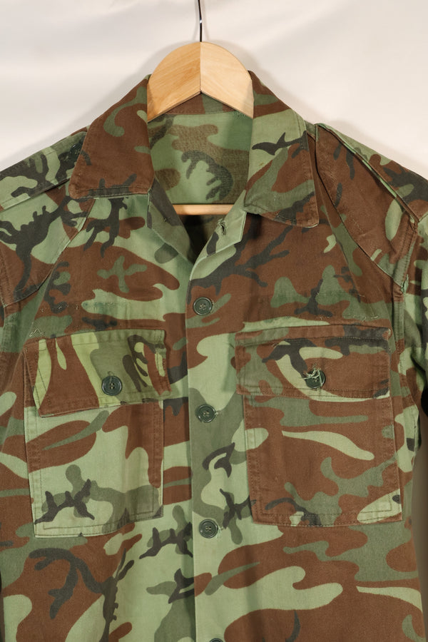 1960s South Vietnam ARVN Green Leaf Camouflage Shirt, used.