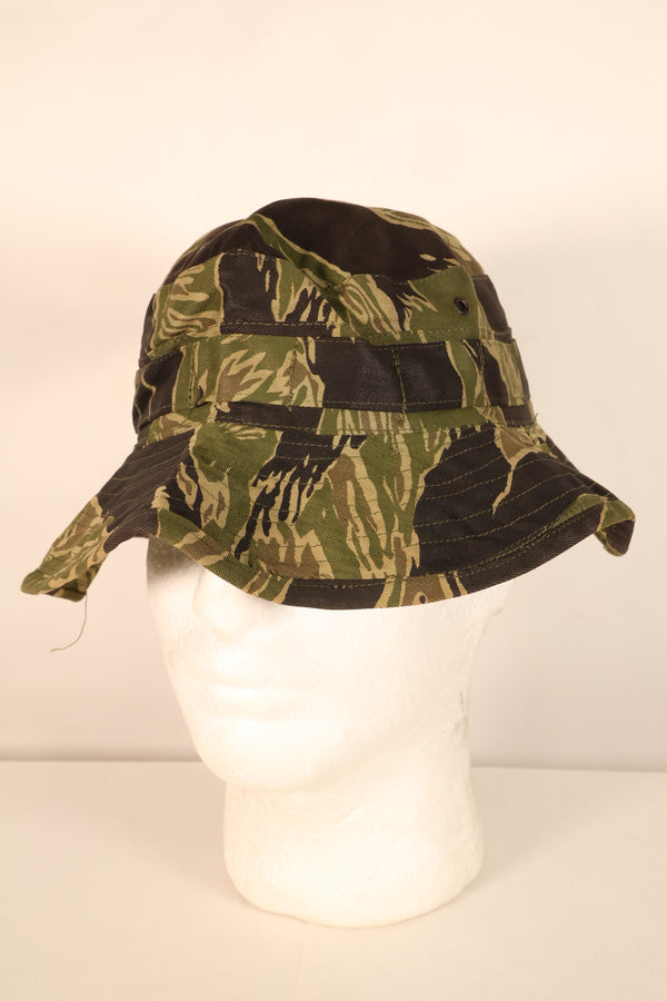 Mid-1960s; Size: Approx. S; Made in Okinawa; Okinawa Tiger Pattern; JWD; CISO Cut; Boonie Hat; Unused