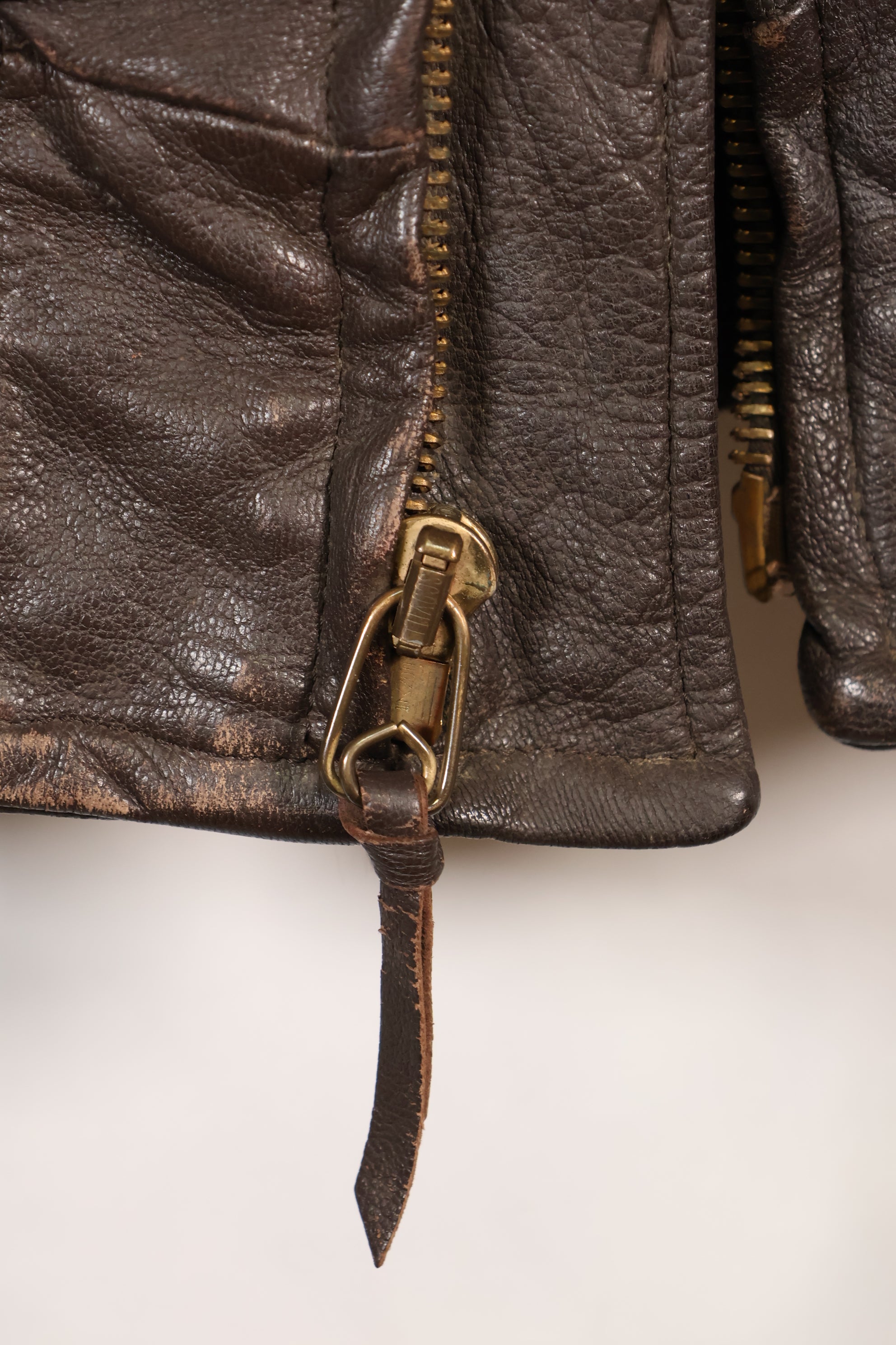 Contracted circa 1960-64, size about 42, US Navy G-1 flight jacket, intermediates, used.