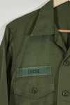 1960's Lot OG-107 Utility Shirt LOCKE Ex-SF Troop Released Used No-Iron Shirt B