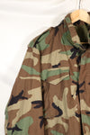 1983 Contract M-R Early Lot M65 Field Jacket Woodland Camouflage Brass Zipper Used