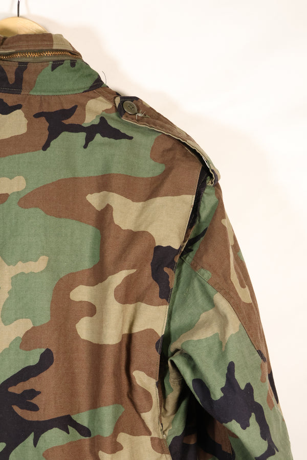 1983 Contract M-R Early Lot M65 Field Jacket Woodland Camouflage Brass Zipper Used