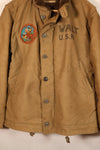 1940s, WWII, U.S. Navy, Deck Jacket, With Patches, Used, Oversized