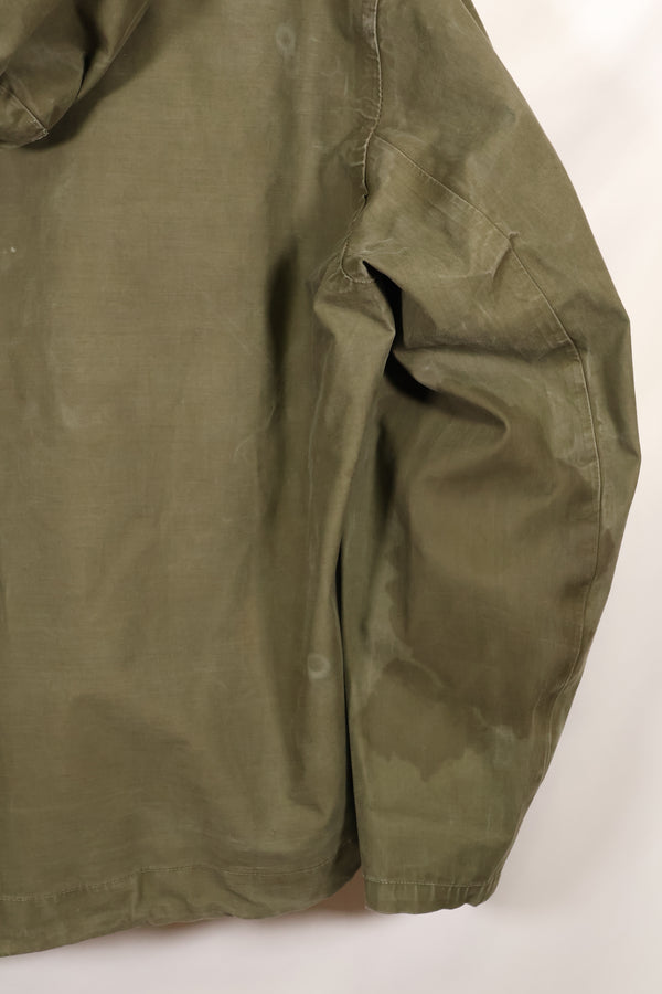1950s-60s size M US Navy rain deck parka anorak, used.