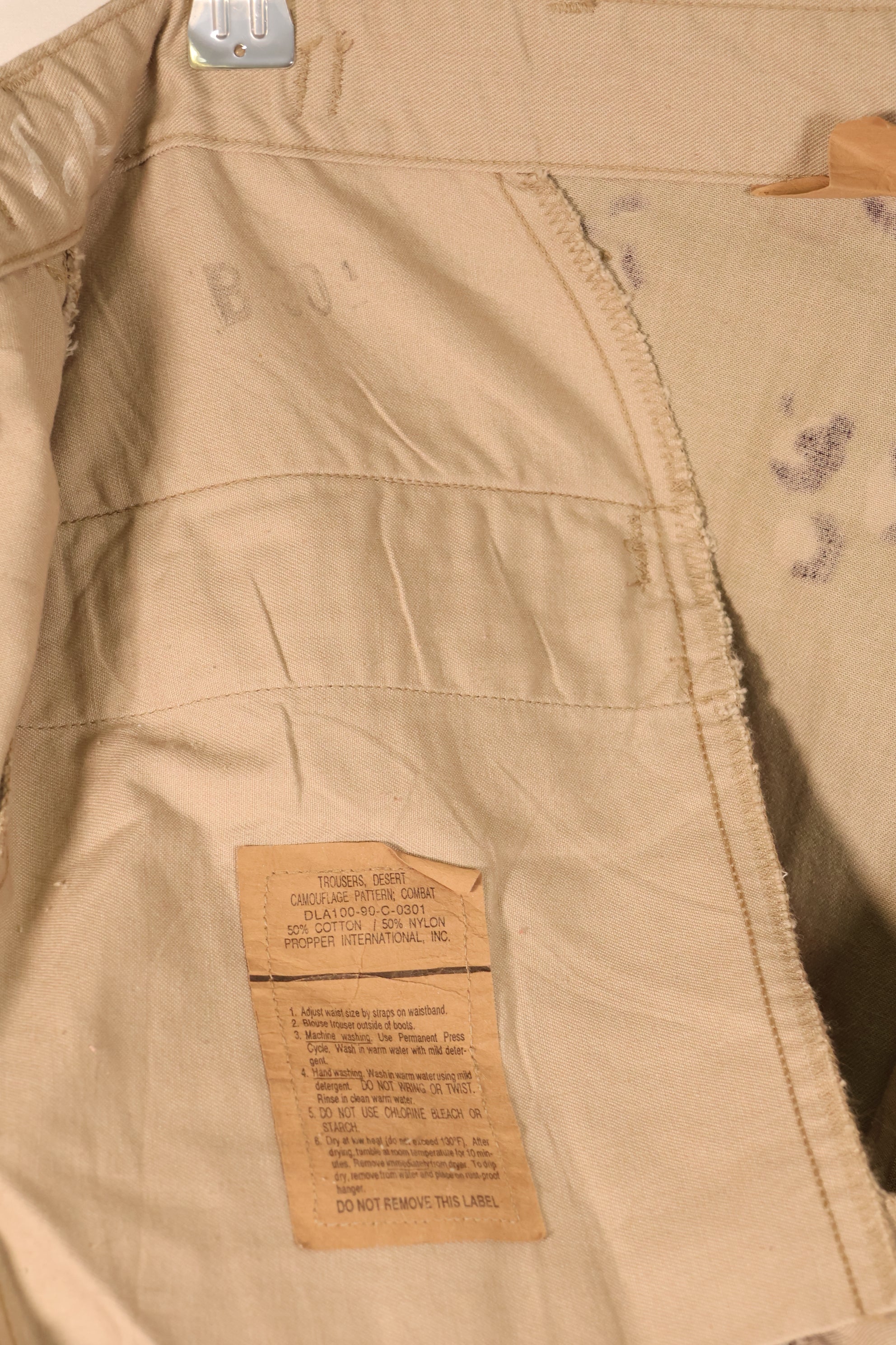 1990 Model—L-R—6C Desert Pattern—Chocolate Chip Camo—Pants—Faded—Used