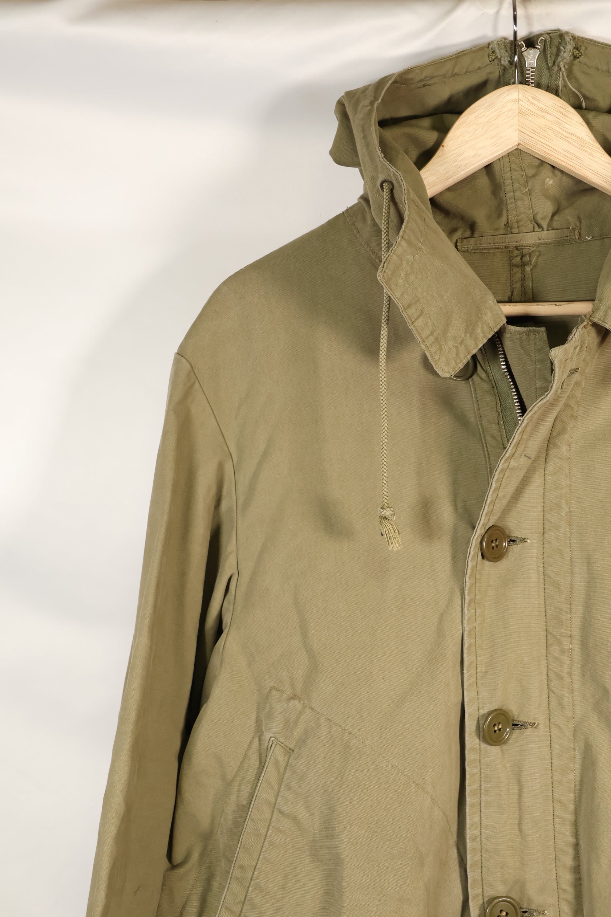 Early 1940s US Army M-41 Field Parka without Mouton Liner, used.