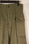 Real late 1940s-early 1950s M45 OD cotton field pants, used, strong signs of use B