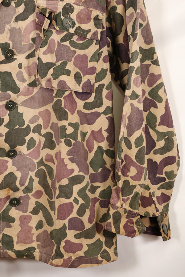 Early 1960s, faded, estimated A-L CIDG, beogum camouflage Asian cut shirt.