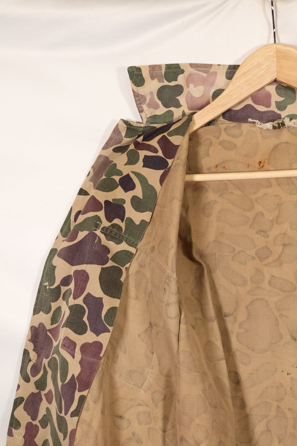 Early 1960s, faded, estimated A-L CIDG, beogum camouflage Asian cut shirt.
