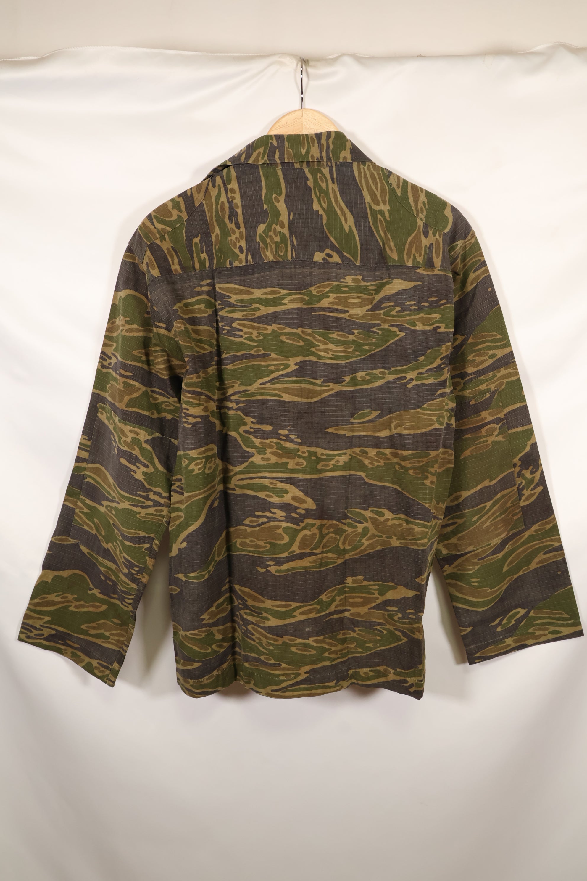 1970s South Vietnamese Marine Corps Tiger Stripe Shirt VNMC Late Ripstop Pattern Used