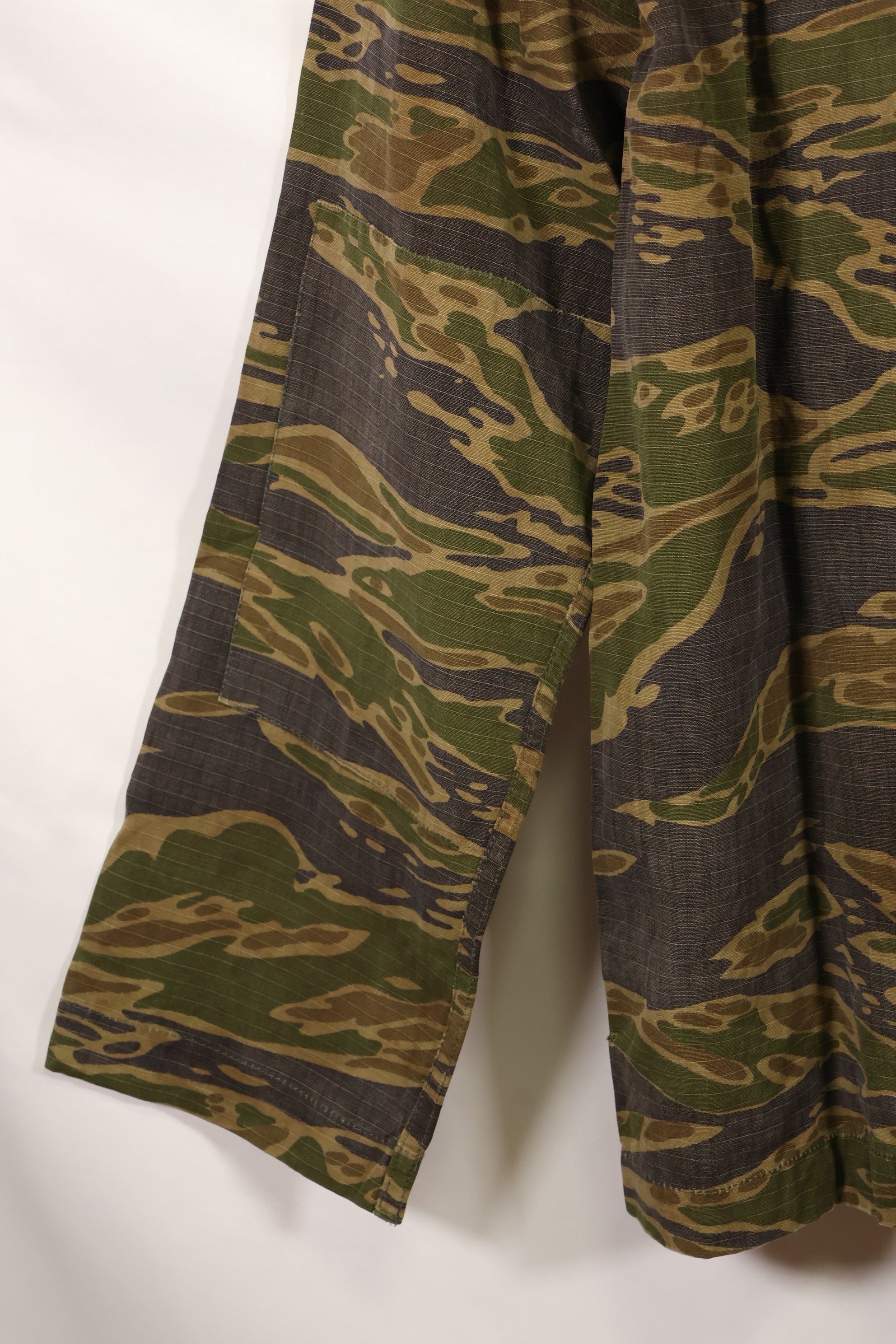 1970s South Vietnamese Marine Corps Tiger Stripe Shirt VNMC Late Ripstop Pattern Used