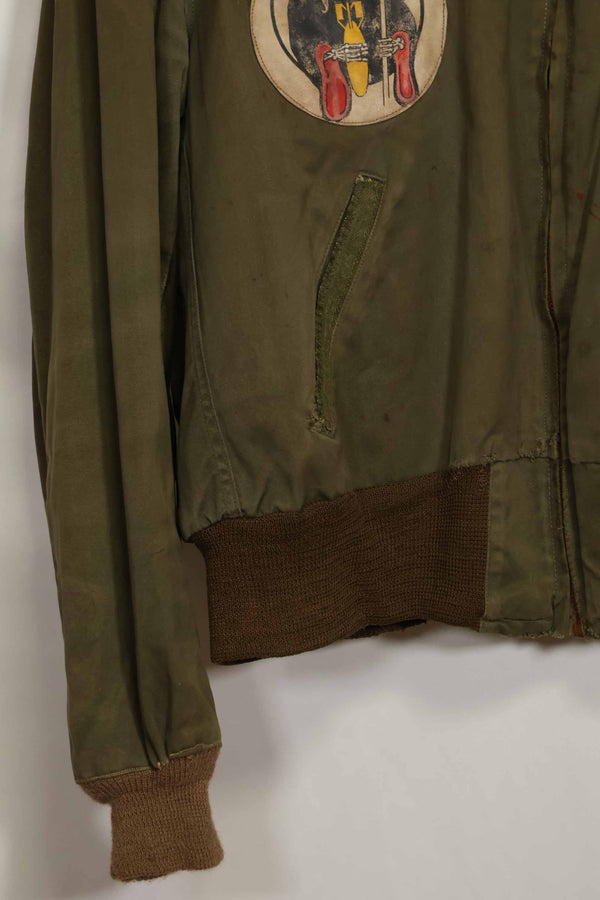 1940s CBI locally made B-15 flight jacket, used.