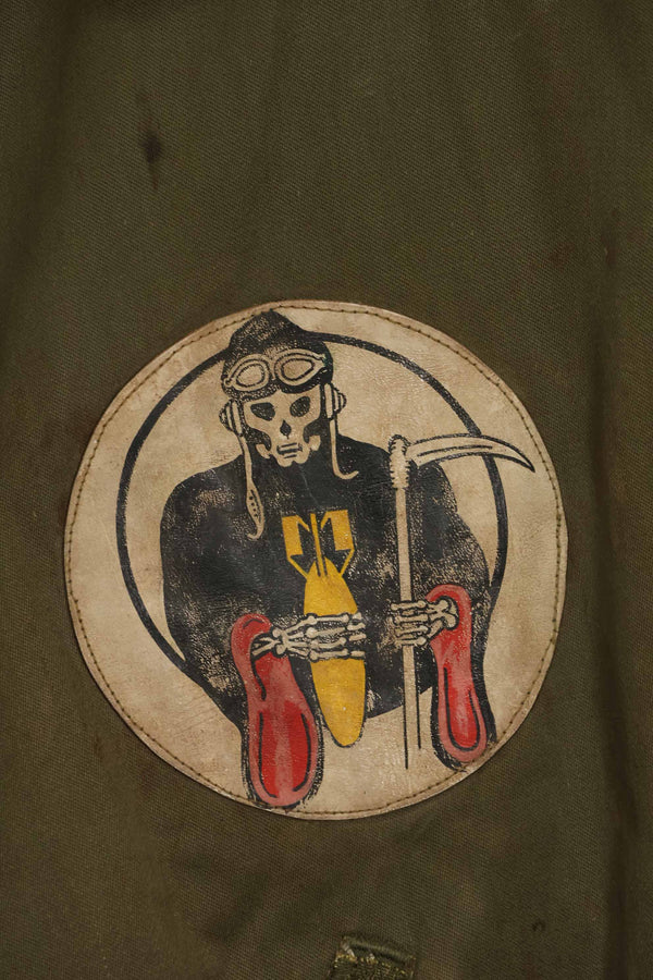 1940s CBI locally made B-15 flight jacket, used.