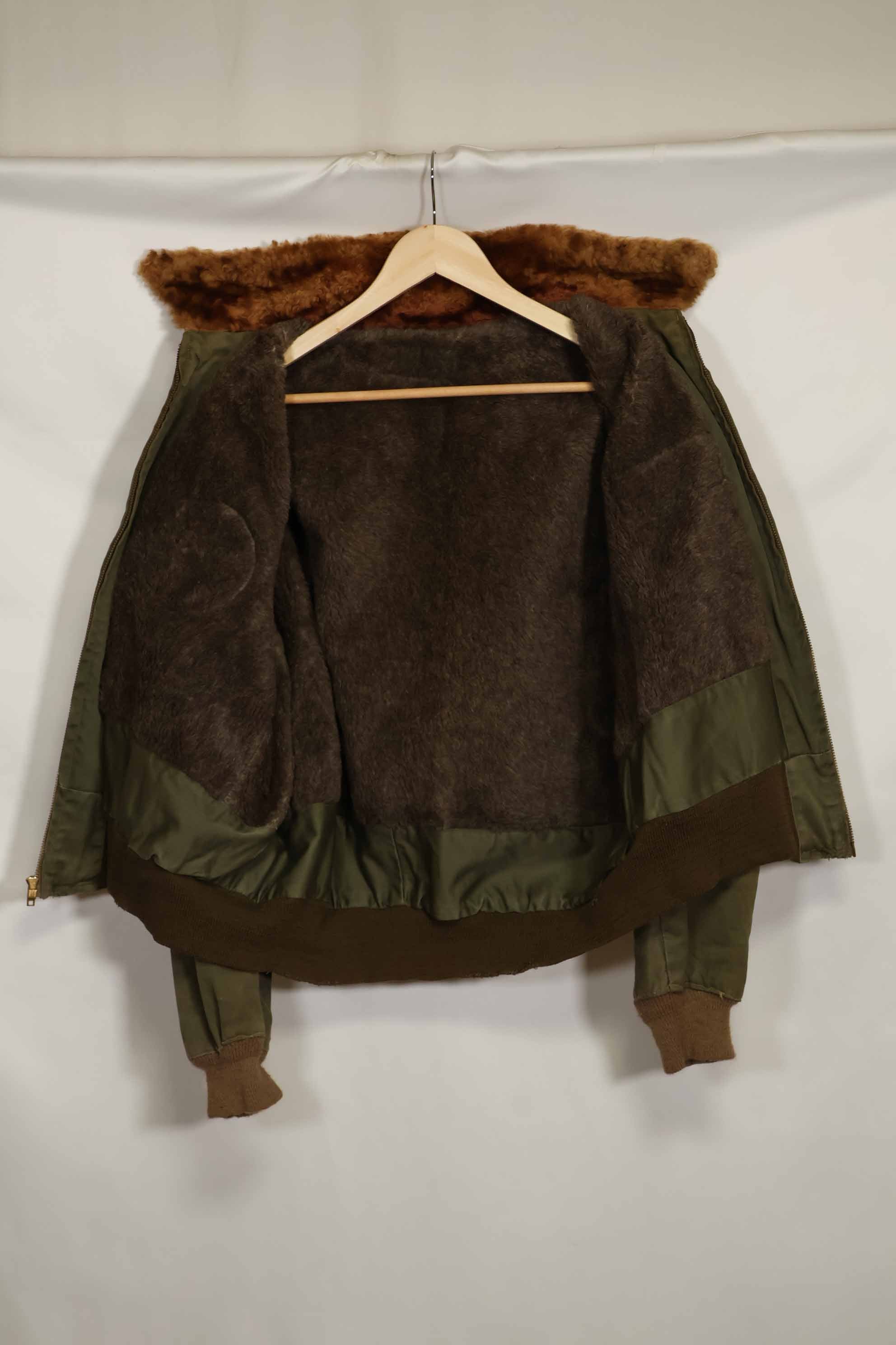 1940s CBI locally made B-15 flight jacket, used.