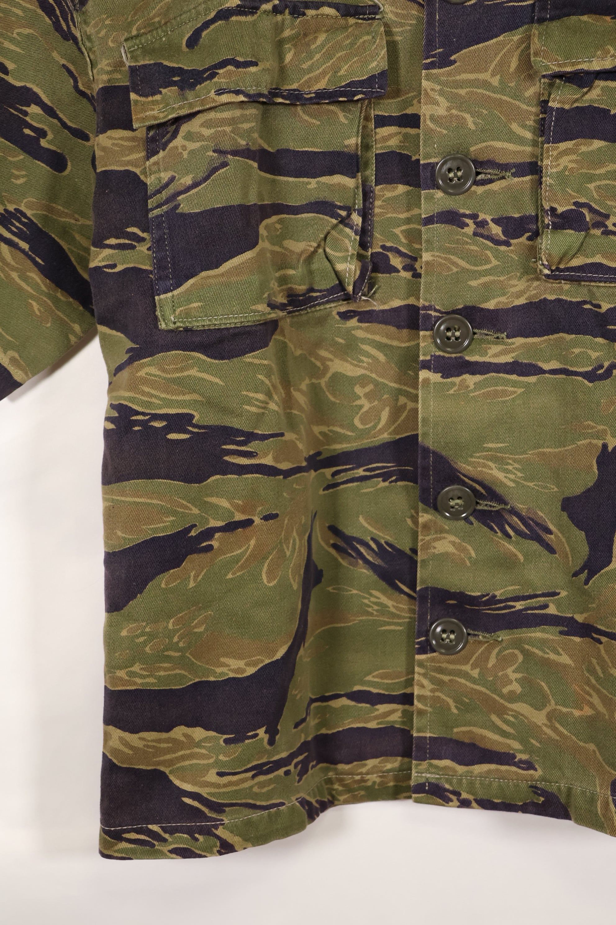 Real A-M Tiger Stripe Shirt Short Sleeve Custom Gold Tiger Derivative Pattern Used