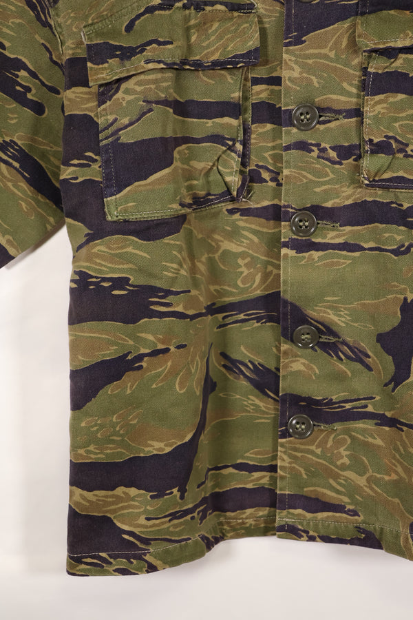 Real A-M Tiger Stripe Shirt Short Sleeve Custom Gold Tiger Derivative Pattern Used