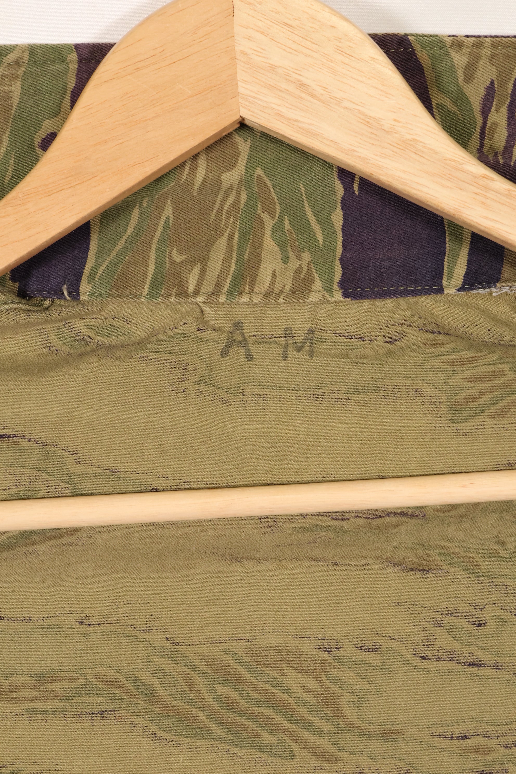 Real A-M Tiger Stripe Shirt Short Sleeve Custom Gold Tiger Derivative Pattern Used