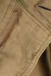 1940s WWII US Navy N-1 deck coat parka, faded, no stencil, used.