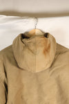 1940s WWII US Navy N-1 deck coat parka, faded, no stencil, used.