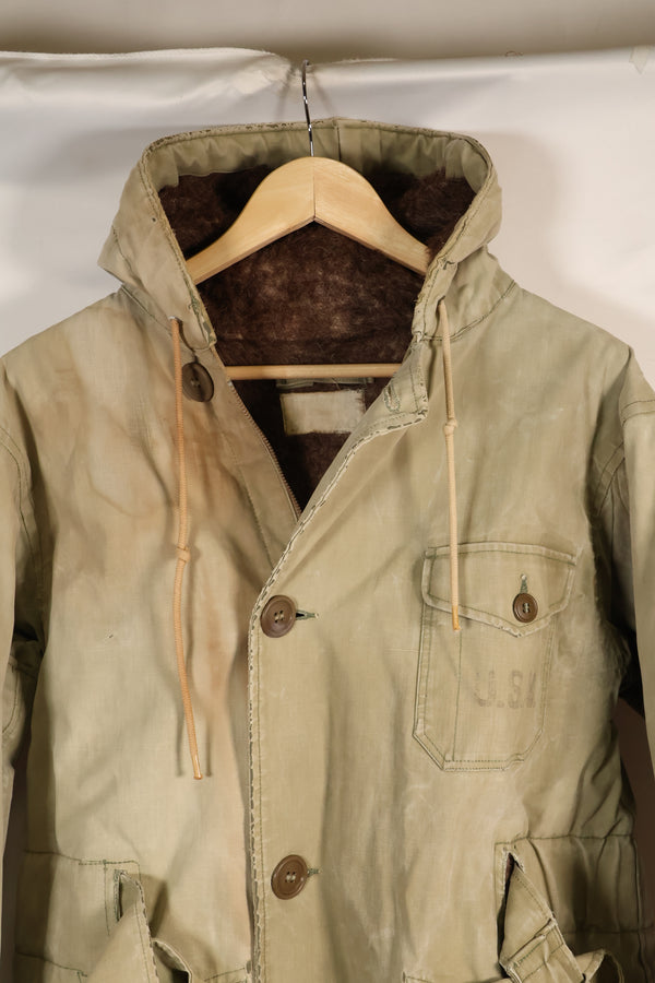 1940's U.S. Navy Deck Coat Parka BB-61 USS IOWA Used