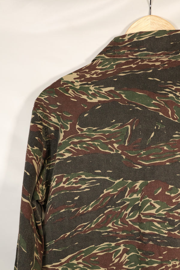 1970s Silver Tiger Tiger Stripe Shirt Tie Tiger 4 Pockets Used