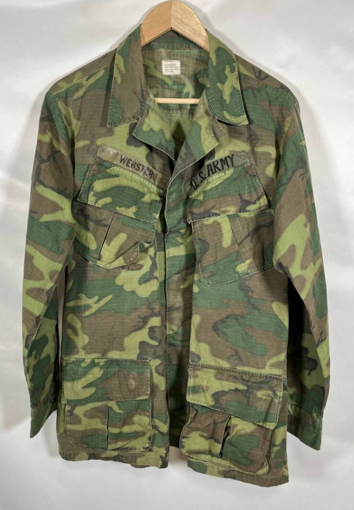 実物　1968年契約　M-R　アメリカ軍　ERDL　ジャングルファティーグ　ジャケット　ベトナム戦争　中古品　放出品　A