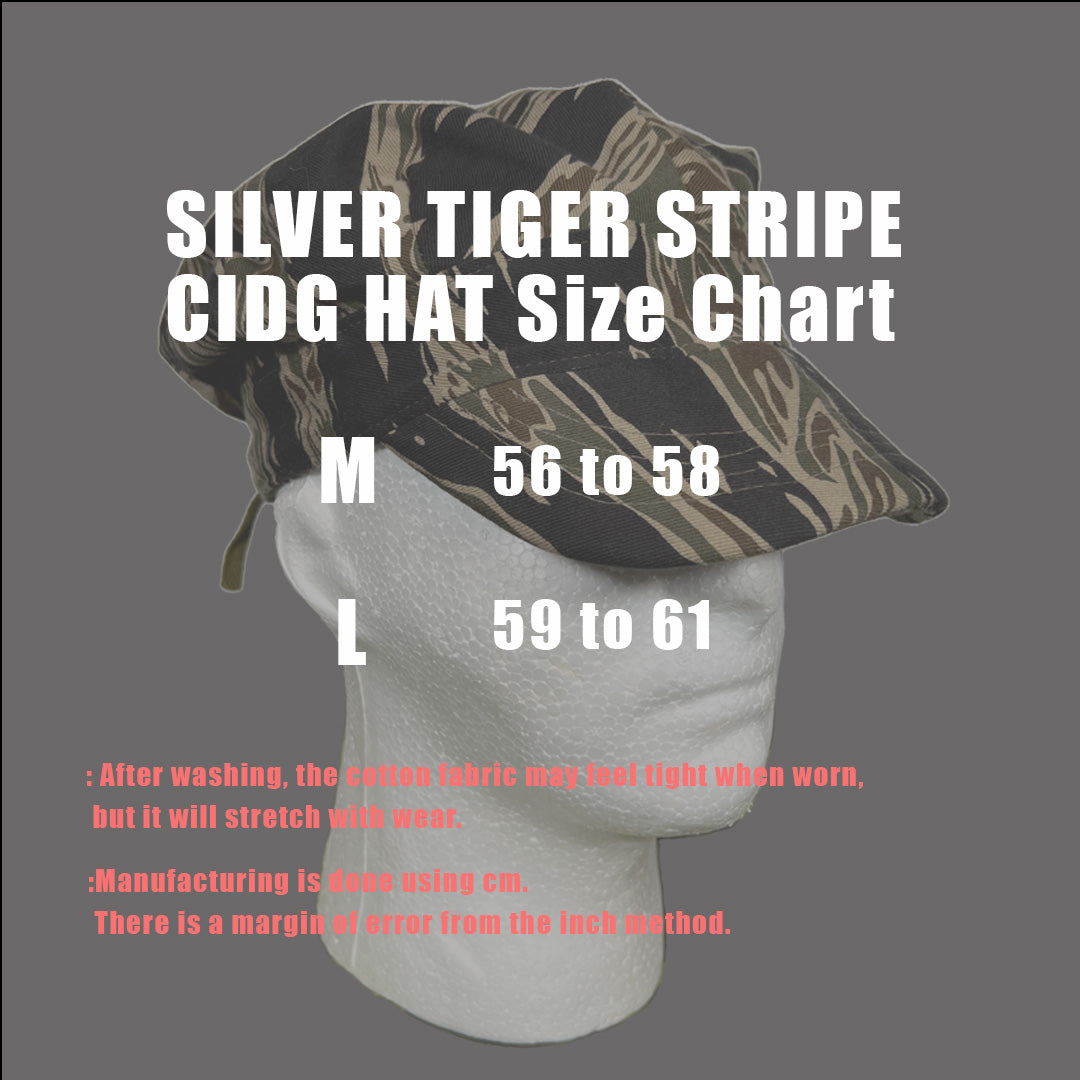  [Delivery in early March 2024]  MILITARIA 1911 Silver Tiger Stripe CIDG Patrol Hat MADE IN JAPAN