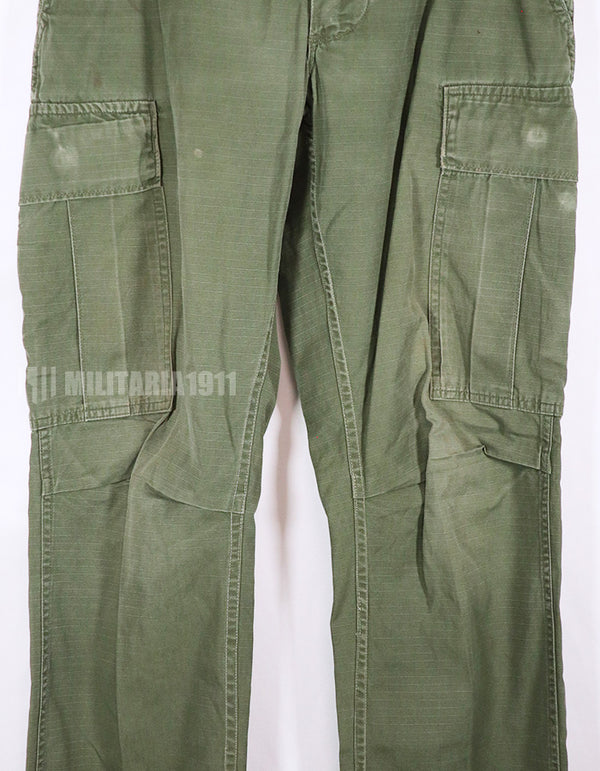 Real 1969 4th Model Jungle Fatigue S-R Pants, worn.