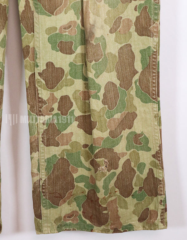 Real 1940s US Marine Corps Frog Skin Camouflage P44 Reversible Pants Used