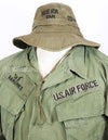 Real U.S. Air Force Thailand Stationed Souvenir Hat &amp; 4th Model Fatigue Jacket Set