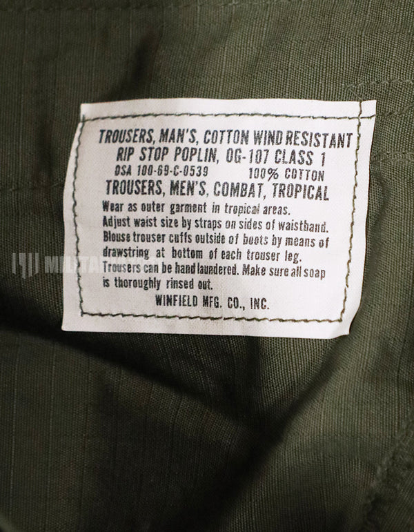 Real 1969 4th Model Jungle Fatigue Pants Mint Condition