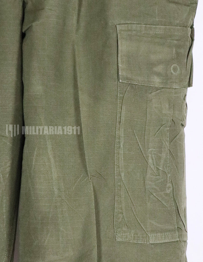 Real 1969 4th Model Jungle Fatigue Pants, used, S-R, stained.