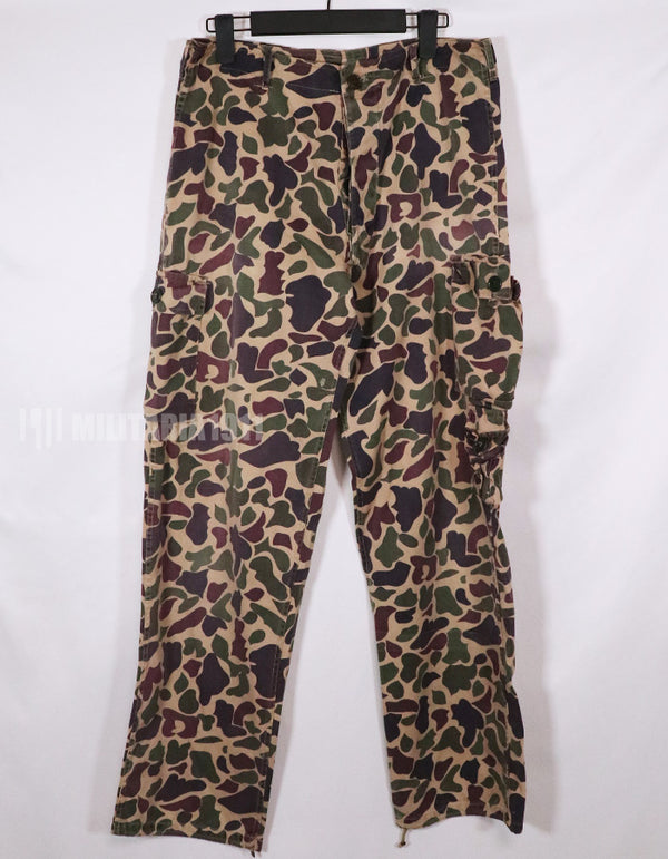 Real CIDG BEOGUM camouflage pants, size tag unidentifiable, used.